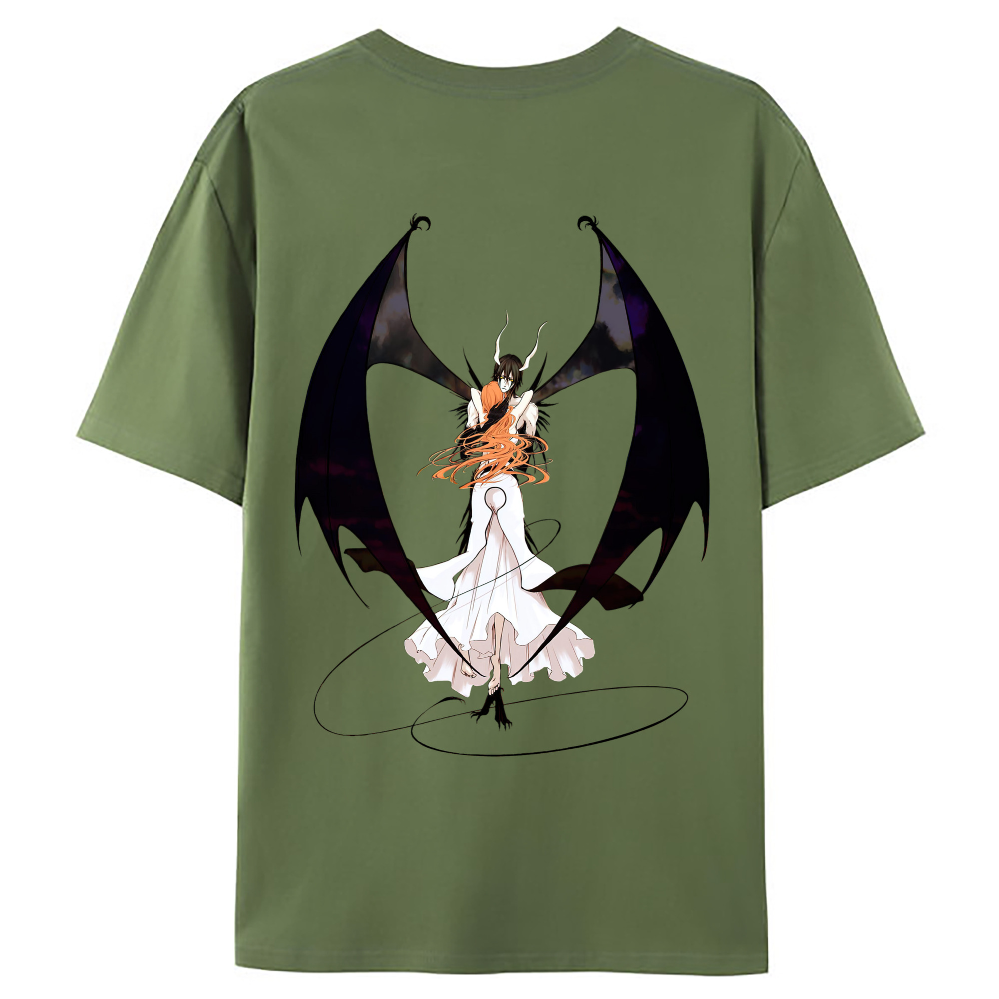 （画像用） ブリーチ ウルキオラ·シファー BLEACH Ulquiorra cifer 綿100％ メンズ半袖Tシャツ（バックプリント） 通気性